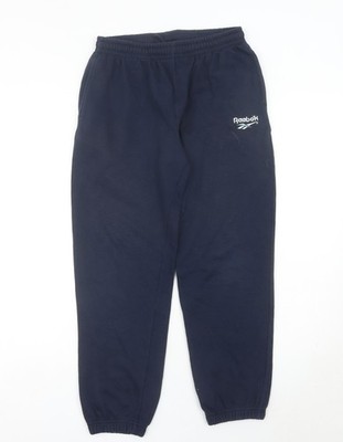 Reebok Herren blau Jogginghose 28 Zoll Taille normale Passform Sport Freizeit Jogger