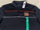 NWT Cincinnati Bengals NFL Team Apparel Golf Shirt XL Black Polo
