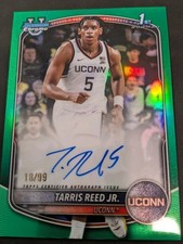 /99 Auto 🔥2025-26 1st Bowman Tarris Reed Jr Ucon 🟩Green Refractor🔥