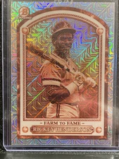 2020 Bowman Chrome #FTF-RH Rickey Henderson Farm to Fame Mojo Refractor Case Hit