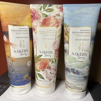 Nakery Beauty SkinRestore Body & Hand Wash 9.8 fl oz / 2.89mL CHOOSE YOUR SCENT!