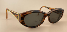 Vintage ELLEN TRACY Sunglasses FRAMES Dark Brown Tortoise Shell Gold D 28 189