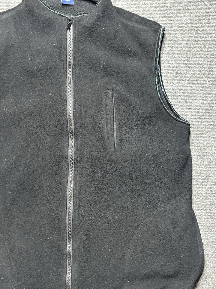 Colete Converse masculino de lã preto com zíper frontal – Tamanho G - Imagem 2 de 4