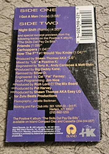 Positive K I Got A Man 1992 Cassette Single Tested Plays - Picture 16 of 16