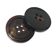 1 Inch Real Horn Buttons 10PCS Large Sewing for 1 inch (25mm), brown