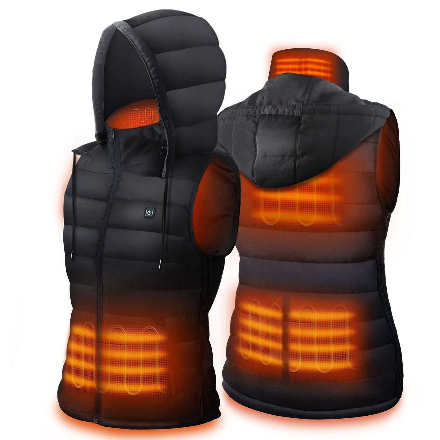 Dr. Prepare Electric Unisex Heated Vest with Removable Hood