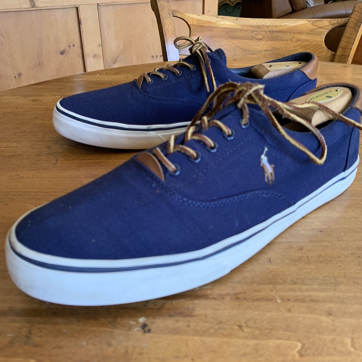 靴 POLO RALPH LAUREN made in USA Mens Polo-Ralph Lauren Navy Blue Sneakers Size 13 D | eBay