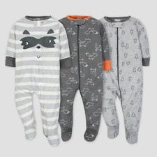 Gerber Baby Boys 3 Pack Sleep N Plays Size Newborn NEW Explorer Adorable