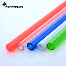 FreezeMod 4 Pack PETG Tubing 14mm OD Hard TUBE 500mm Length UV Green Clear Red