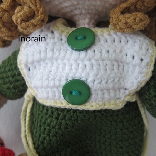 Crochet Amigurumi Cute Plush Doll Mushroom Girl Metal Frame Kiss Lock Bag Purse - Picture 5 of 11