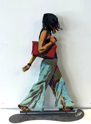 DAVID GERSTEIN handgefertigte Pop Art Metall Skulptur " Elegant Walker " - Bild 1 von 4