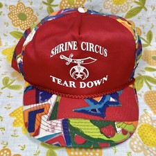 Vintage 90s red abstract Shrine Circus tear down snapback
