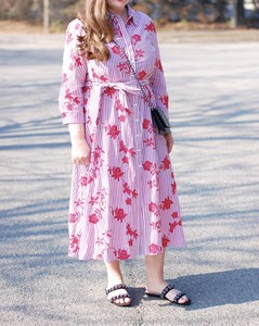 zara striped floral dress