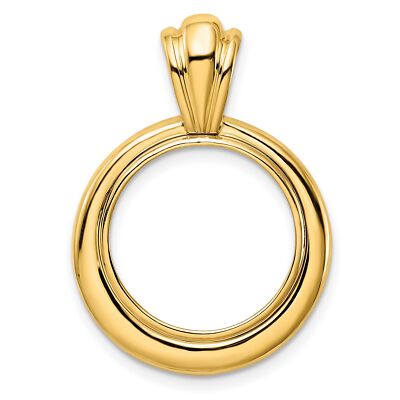 1980 - jetzt 1/10 oz Krügerrand Krappensatz konzentrische Münzeinfassung in 14k Gold