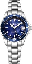 Stuhrling 3950L Women's Underwater Svelte 32mm MOP Stainless Link Bracelet Watch