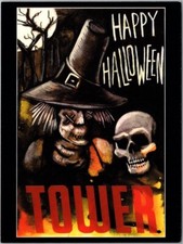 Vintage 1990s 4x6" HALLOWEEN Rack Card / Postcard TOWER RECORDS Advertising