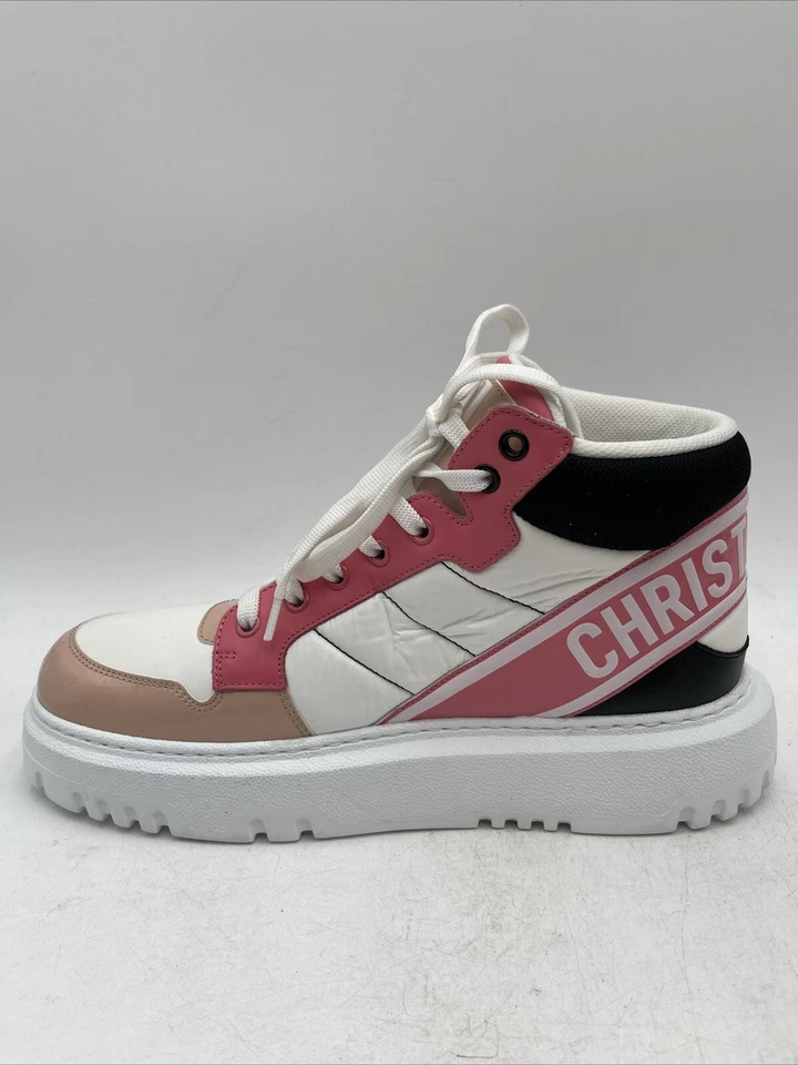 Women’s Dior D-Player Sneakers White/Pink/Black Size 40 - Image 4 of 4