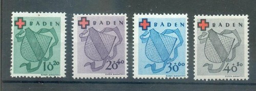 Frz.zone-baden 42/45 Luxury Red Cross MNH Unstamped (y70460