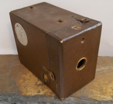 1930  s Brown Kodak Brownie Box Camera 50  s Anniversary W/ Label
