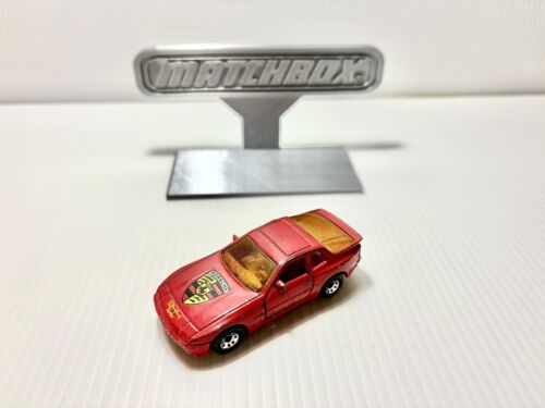 Vintage 1987 Matchbox Porsche 944 Turbo Doors Open Amber Tinted Windows