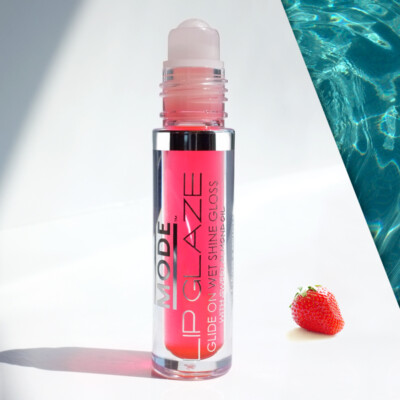 MODE Lip Glaze Strawberry Flavored Roll On Lip Gloss Sheer Yummy Wet Shine   