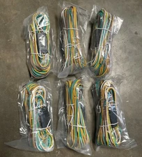 6 set of 25' 4-Way Trailer Wiring Connection Kit Flat Wire Extension Harness