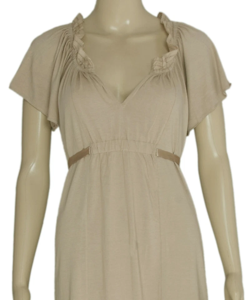 Odd Molly Harbour Tunic Dress Lace Short Sleeve Tie Waist Brown New Medium M - Image 2 of 4