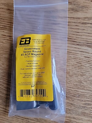 New Ed Brown Government Seven Round 45 ACP Magazine For 1911 Style Pistols - 847