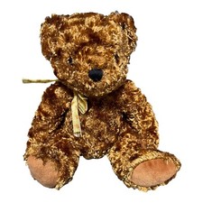 ANIMAL ALLEY Bronze Teddy Bear 16" Soft Stuffed PLUSH Toys R Us Plaid Bow LOVEY