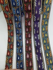 Vine Fabric Woven trim 3/4 inch wide sold by the yard