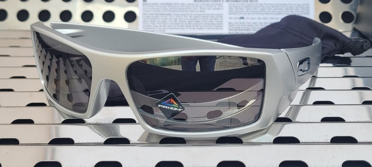 Oakley GASCAN 9014-C160 Sunglasses Matte X-Silver w/ Prizm Black
