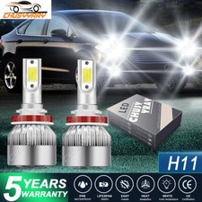 2-side H11 LED Headlight Kit Low Beam Bulb 6000k white kit For 2019 Ford Fusion