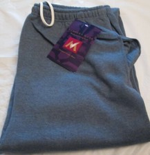 Women Sweatpants Members Mark Heather Blue Pockets Elastic Drawstring L M S