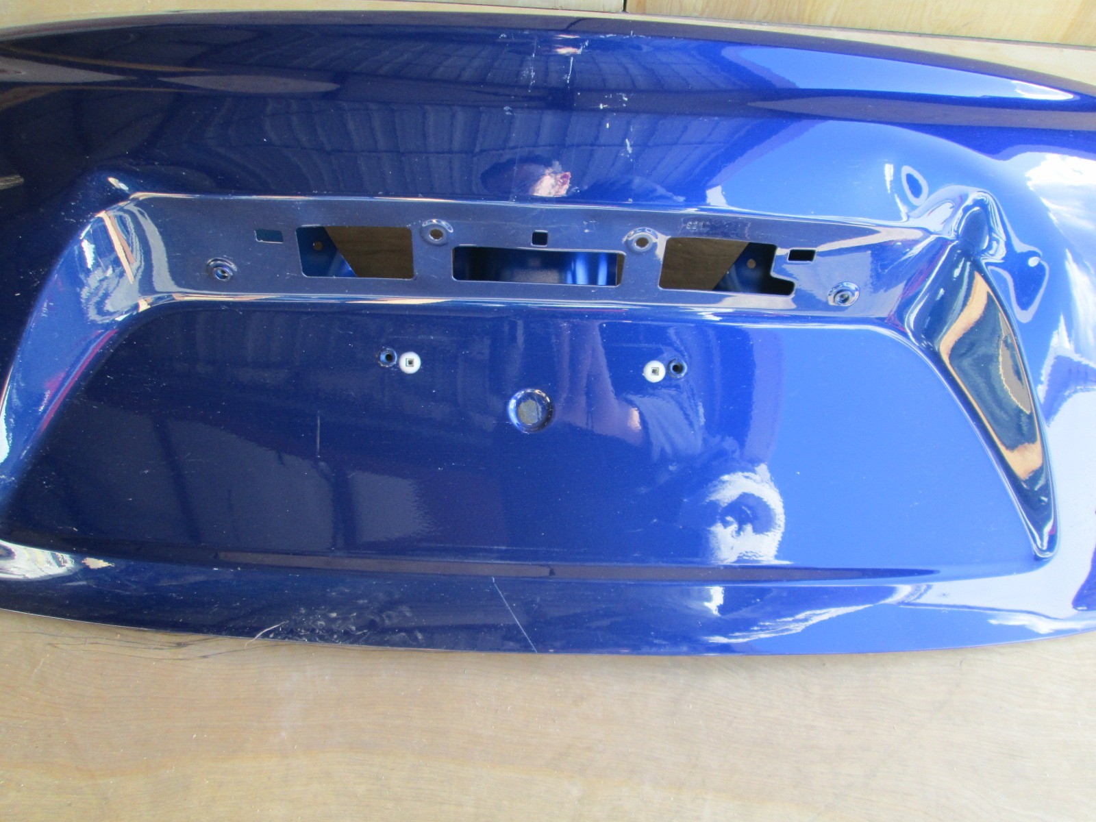 Maserati Ghibli Rear Trunk Lid - Blue- damaged -  Part # 673001730