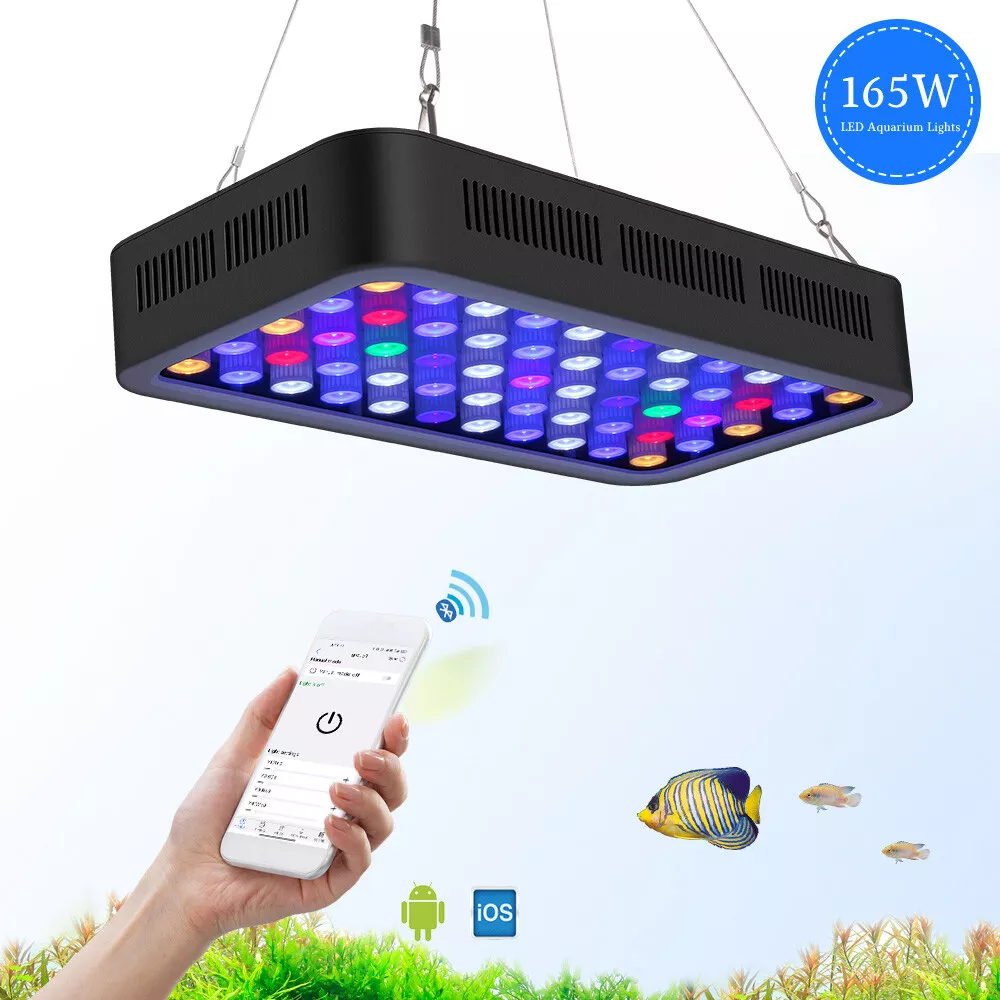 Bluetooth Dimmable Control LED Aquarium Light Reef Coral Marine LPS SPS Light