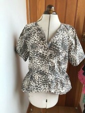 Bcbg Maxazria Leopard Print Water Resistant Smart Jacket L Bnwt