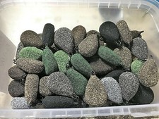 2.5 oz. FLAT LEAD WEIGHTS SINKERS textured smooth Sea/Carp fishing tackle