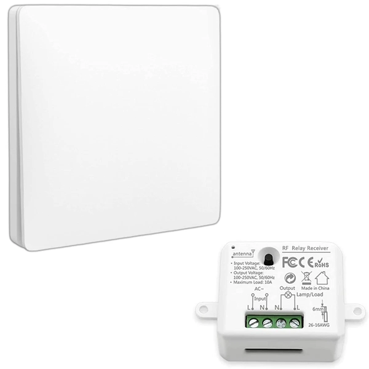 Interrupteur Sans Fil Et Sans Pile Kit Interrupteur sans fil et sans pile - Qualité Pro - 1 Télécommande + 1 relais | eBay