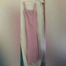 Anthropologie BHLDN Adena Crepe Square Neck Maxi Dress dusty pink so 8