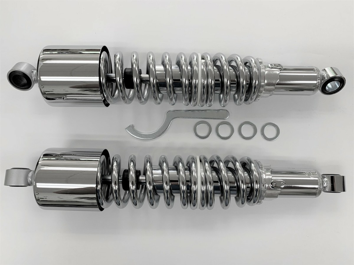 Honda GL1200 Goldwing Chrome Dual Spring Shocks 14.25