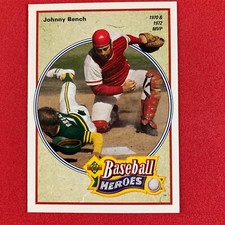 Johnny Bench 1992 Upper Deck Baseball Heroes #39 MLB Cincinnati Reds