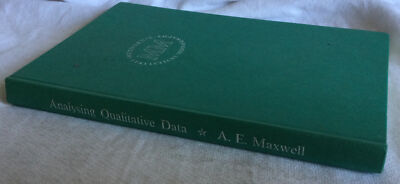 Analysing Qualitative Data by A. E. Maxwell 1967 HC Methuen s Monographs