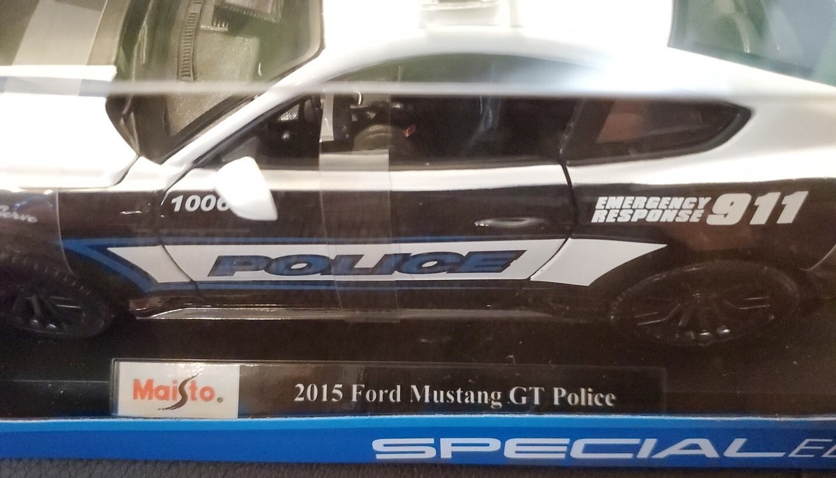 MAISTO 2015 Ford Mustang GT POLICE CAR 1:18 Scale | eBay