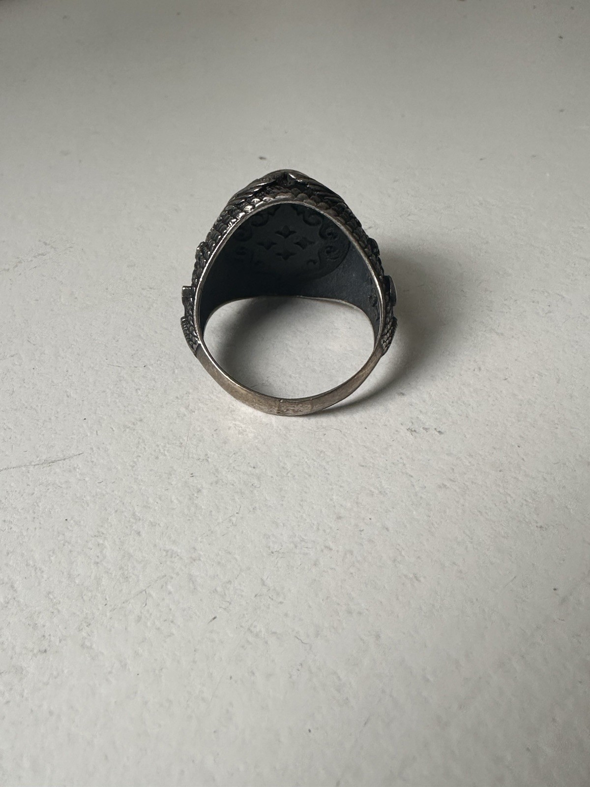 Amber Silver 925 Ring Eagle Axe DnD - image 4