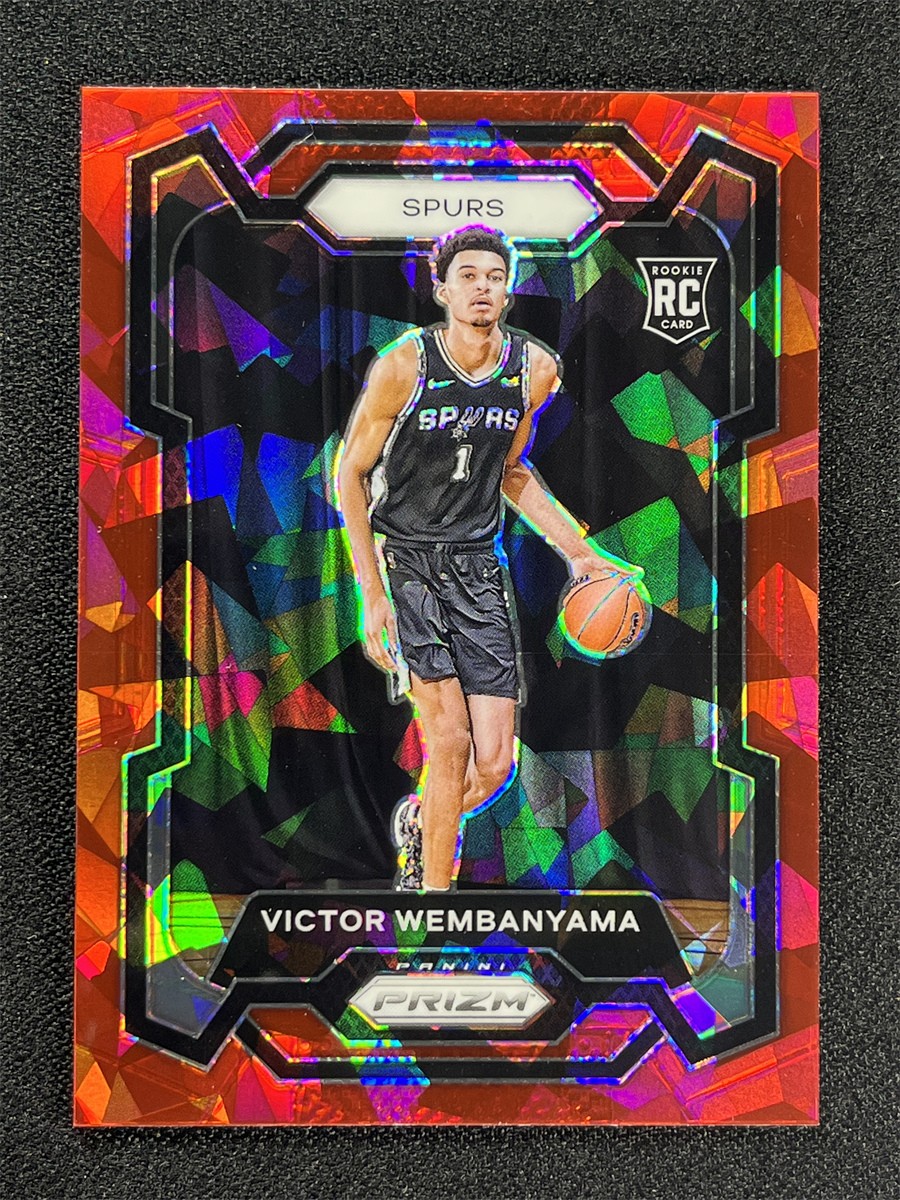 2023-24 Panini Prizm Victor Wembanyama #136 Red Cracked Ice Rookie RC