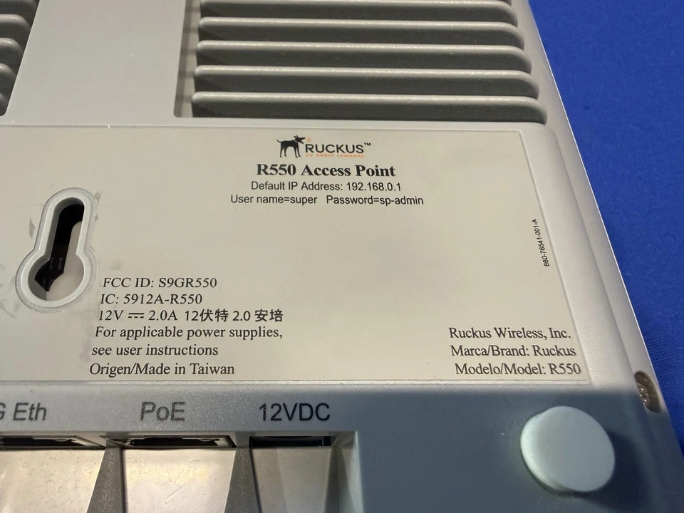 Ruckus R550 Access Point Wi-Fi Wireless 901-R550-US01 No Cables - Working - Read - Image 4 of 4