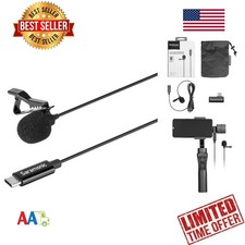 USB-C Lavalier Microphone for Android iPad PC 6.6' Cable Omnidirectional