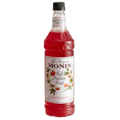 Monin Premium Red Passion Fruit Flavoring Syrup 1 Liter 544SYPFR068F