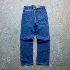 Vintage Levis 517 Boot Cut Orange Tab Dark Blue Jeans Mens 34x34 act. 34x32 