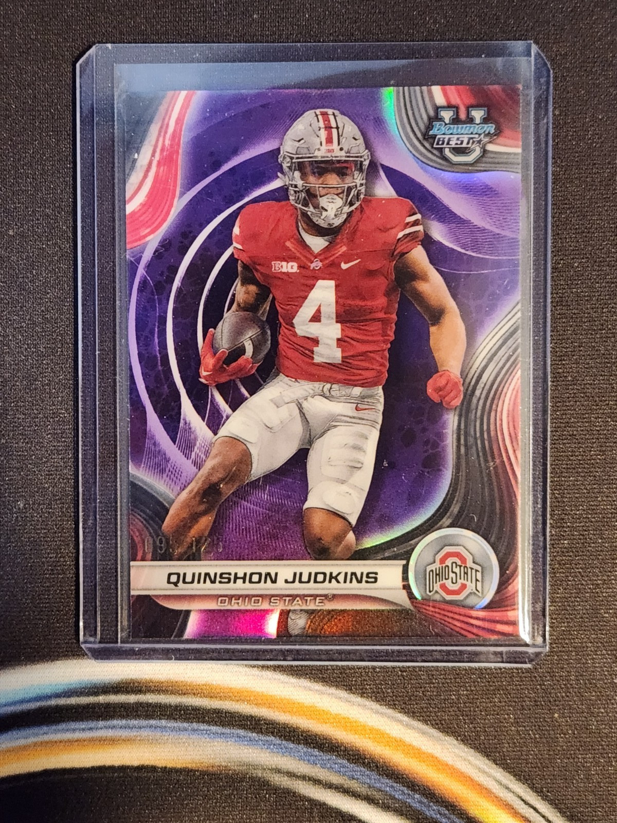 2024 Bowman's Best University - Quinshon Judkins #74 Purple Refractor /125 (RC)